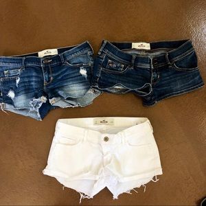 3 pairs of Hollister denim shorts!